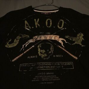 AKOO Black Graphic T-Shirt